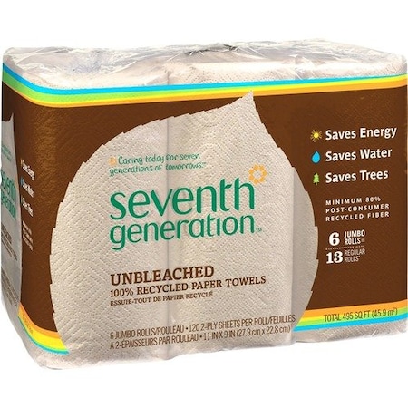 Seventh Generation TOWELS, PAPER , NAT, 4PK SEV13737CT